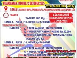 Dalam rangka mempererat silaturahmi dan kebersamaan, GRIB JAYA Kecamatan Ambarawa bersama komunitas Aura Kavling menggelar lomba mancing ikan lele pada hari Minggu, 1 September 2025.