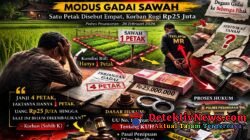 DIDUGA PENIPUAN, MODUS GADAI SAWAH SERET SEORANG WARGA PESAWARAN KE RANAH HUKUM