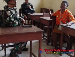 Satgas Pamtas RI–PNG Mobile Gobang VII Yonif 9 Marinir Angkatan Laut Berikan Penyuluhan Wawasan Kebangsaan dan Pelatihan PBB kepada Pelajar di Maybrat