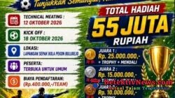 ‎Open Tournament Al-Jami’ Bulurejo Cup 2026 Resmi Dibuka, Hadiah Rp55 Juta dan Seluruh Keuntungan untuk Pembangunan Masjid