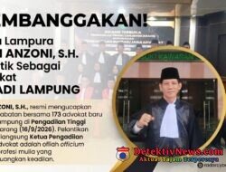 Membanggakan..! Putra Lampura Andi Anzoni, S.H. Dilantik Sebagai Advokat PERADI Lampung
