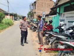 Cegah Curanmor, Brigpol Reo Purba Sisir Lokasi Ramai dan Sambangi Warga Pringsewu Timur