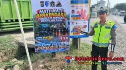 Operasi Patuh 2026, Satlantas Polres Pringsewu Pasang Banner Imbauan di Jalur Lintas Barat Sumatera